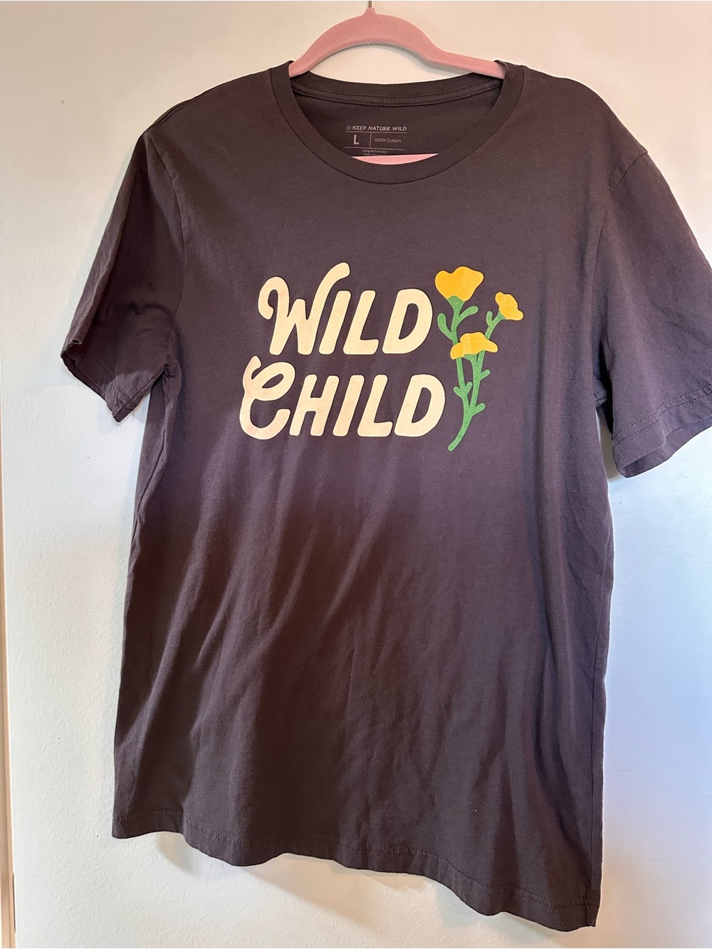 Wild Child Graphic Tee in Navy Blue